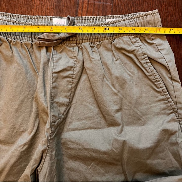 Gap Shorts Women Green Med 8 Cotton Drawstring Elastic Waist 8” inseam - Picture 4 of 7